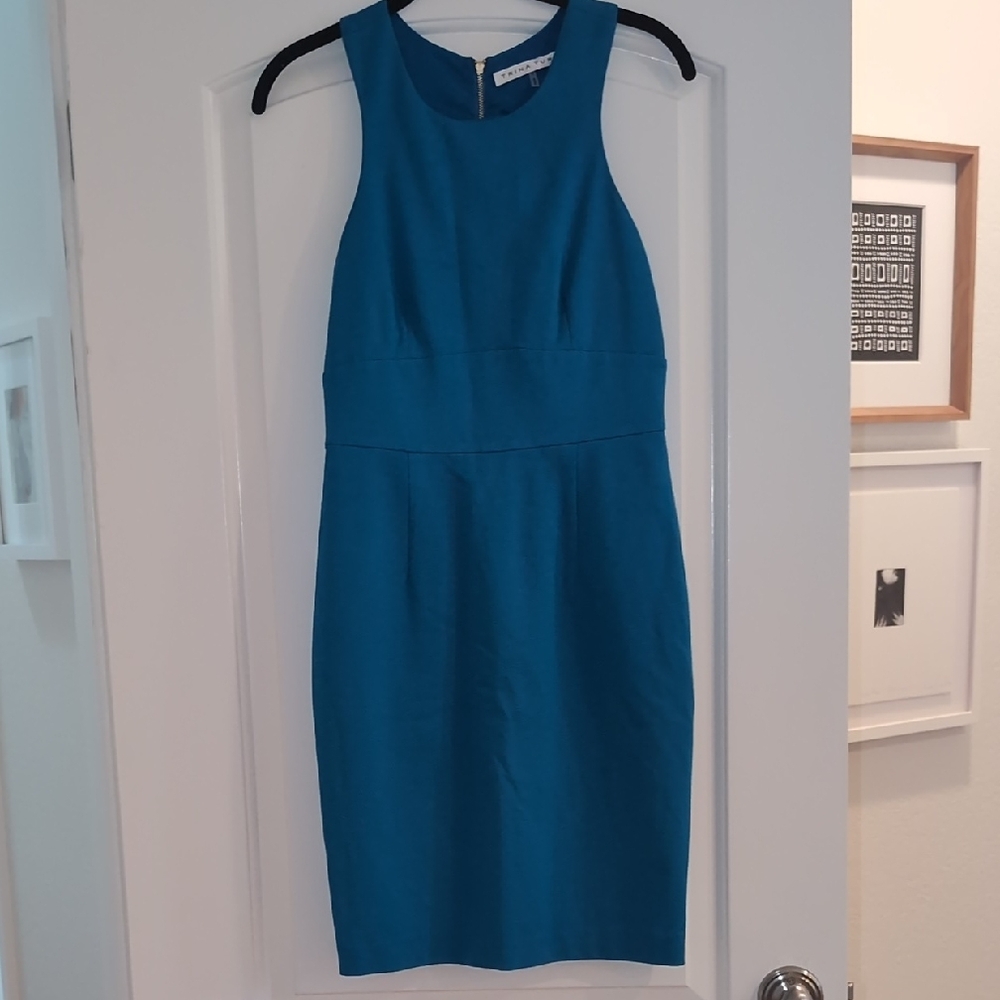 Trina Turk Blue Sheath Cocktail Dress